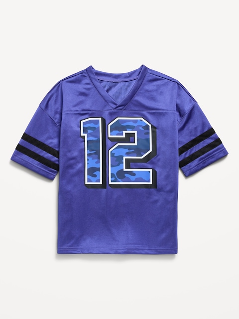 Oversized Football-Style Lifestyle Jersey T-Shirt for Boys