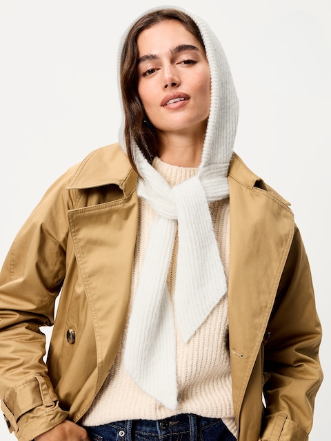 Rib-Knit Tie-Neck Bonnet