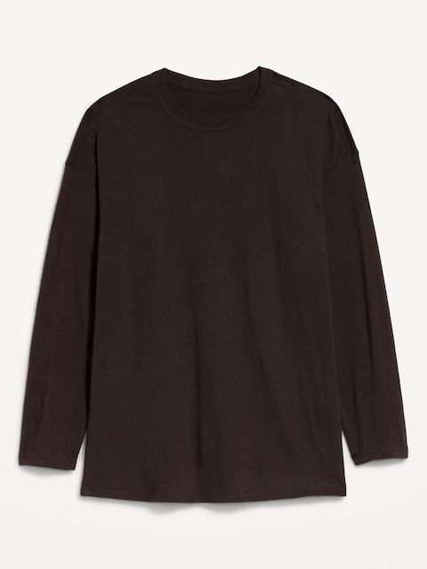 Oversized EveryWear Long-Sleeve Tunic T-Shirt