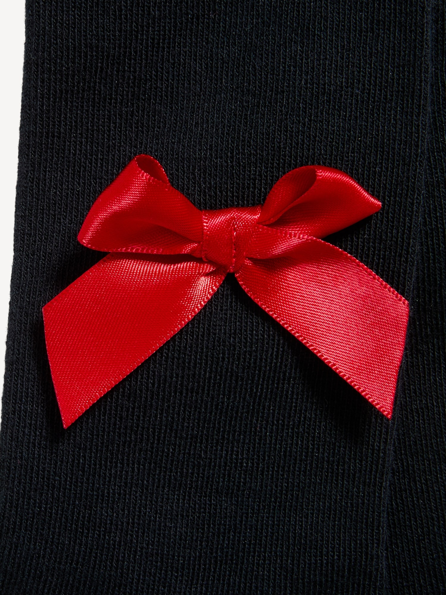 Soft-Knit Bow Tights for Toddler Girls