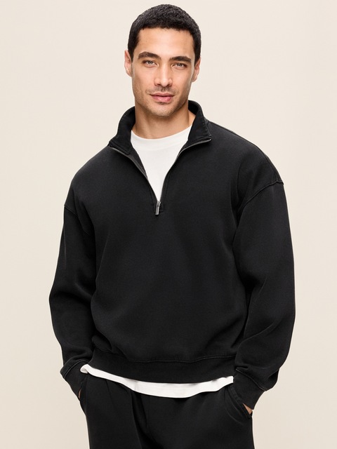 Bounce Fleece Oversized Half-Zip Pullover Sweatshirt