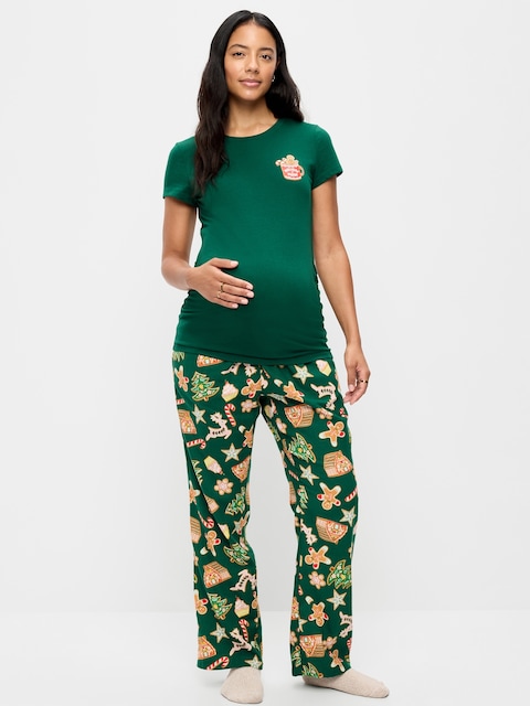 PANTALON DE PYJAMA EN FLANELLE À MOTIF DE MATERNITÉ