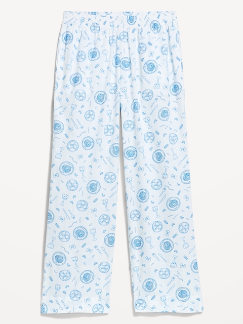 High-Waisted Poplin Pajama Pant