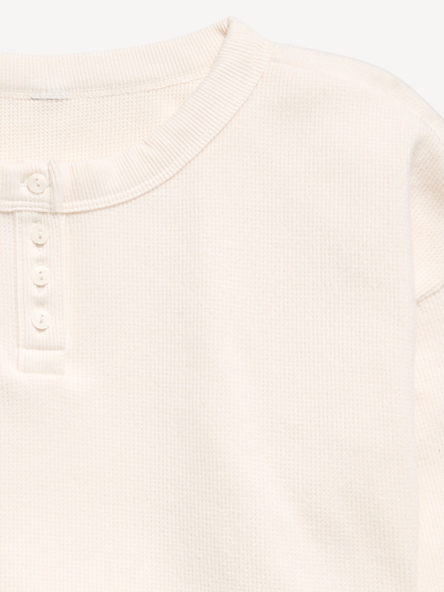 CozePlush Waffle Knit Henley Top for Girls
