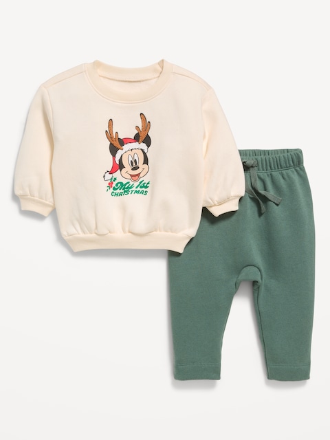 ENSEMBLE AVEC CHANDAIL RAS DU COU ET PANTALON EN COTON OUATÉ DISNEY© POUR BÉBÉ