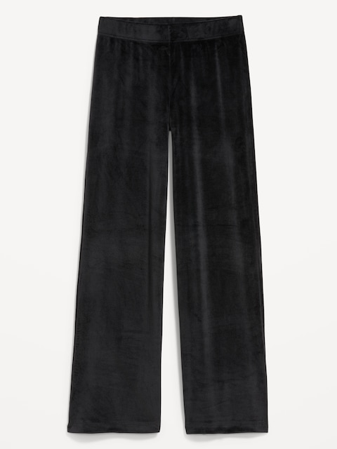 LEGGING À JAMBE ULTRA-LARGE EN VELOURS À TAILLE HAUTE
