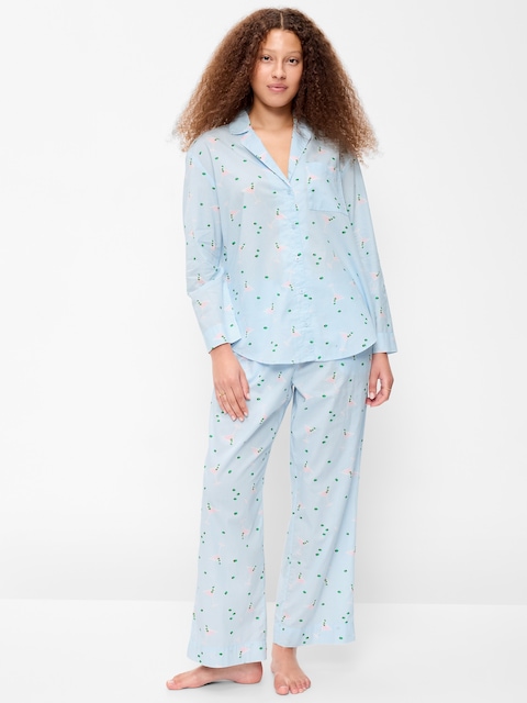 Poplin Pajama Pant Set