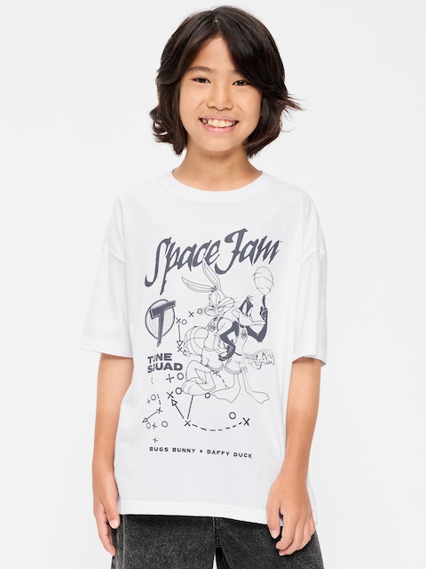 Space Jam™ Oversized Gender-Neutral Graphic T-Shirt for Kids