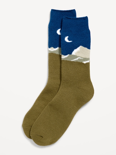 Cozy-Lined Crew Socks for Men