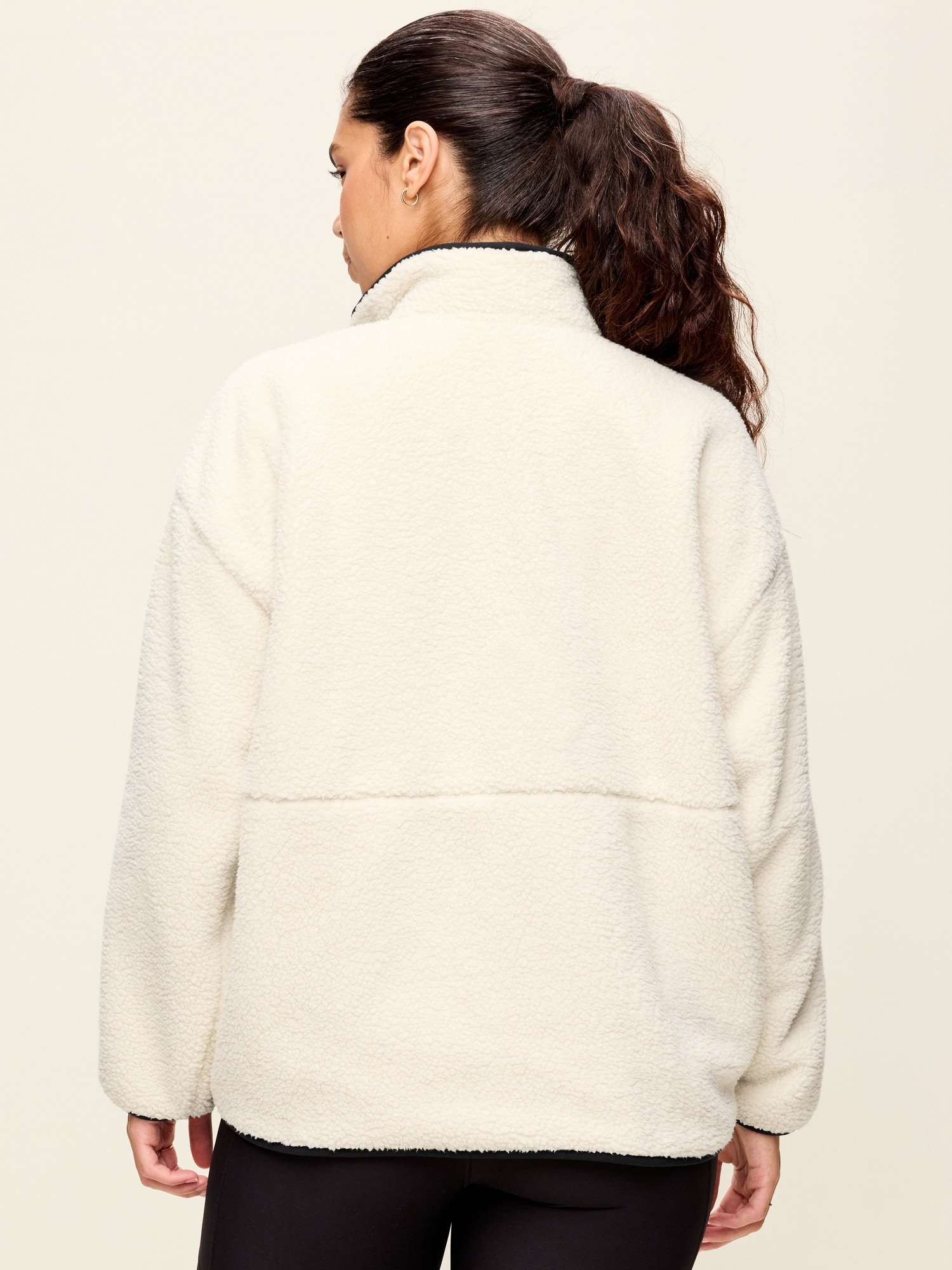 Loose Sherpa Full-Zip Jacket