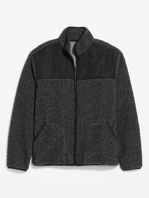 VESTE EN SHERPA À GLISSIÈRE PLEINE LONGUEUR