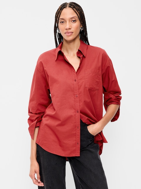 Oversized Button-Down Boyfriend Shirt