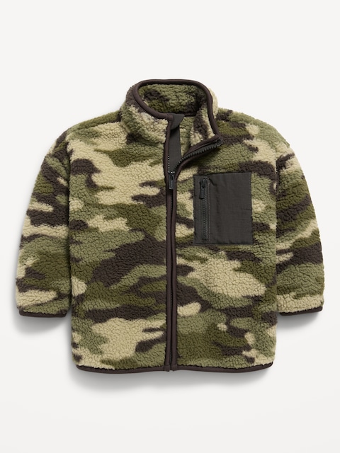 Oversized Sherpa Jacket for Toddler Boys