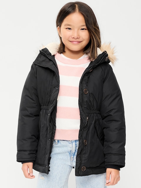 PARKA HYDRORÉSISTANT À CAPUCHON POUR FILLE