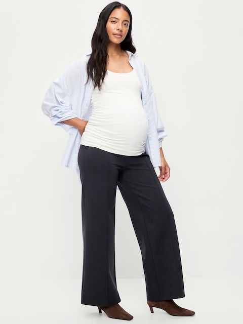 Maternity Over-the-Bump Stevie Wide-Leg Pants