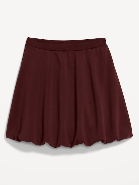 Dynamic Fleece Bubble-Hem Skirt