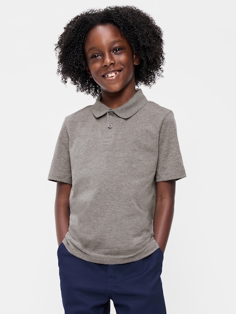 School Uniform Jersey Polo Shirt for Boys - Faux
