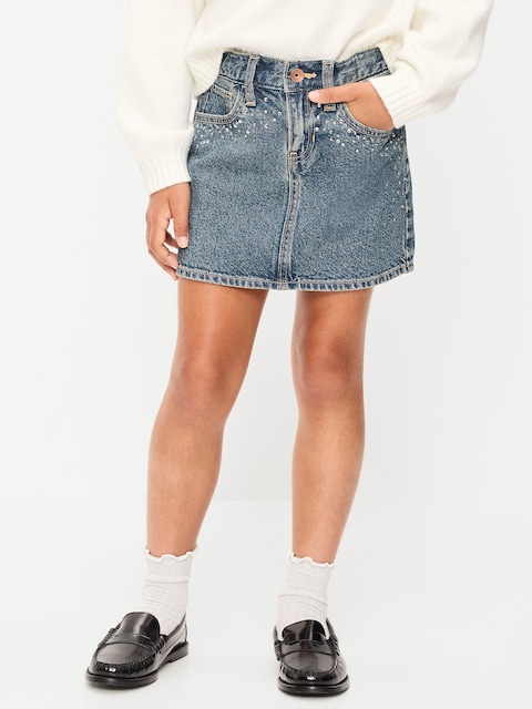 JUPE EN DENIM À GARNITURES POUR FILLE