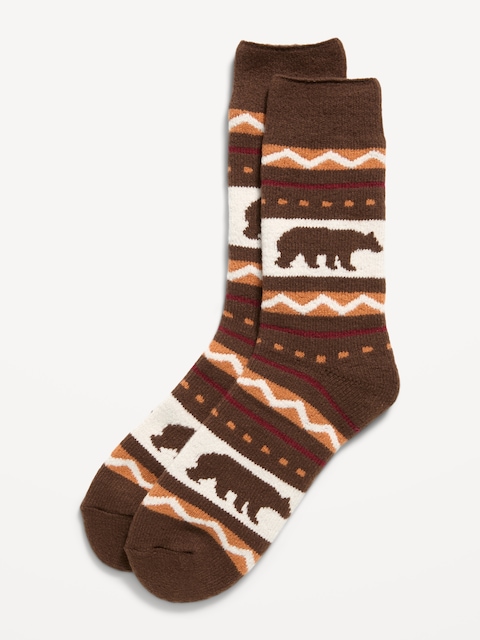 Cozy-Lined Crew Socks for Men