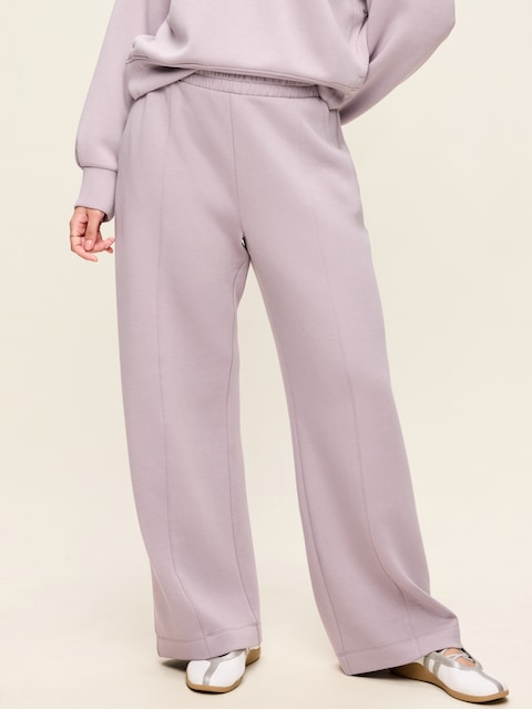 High-Waisted Bounce Fleece Wide-Leg Sweatpants