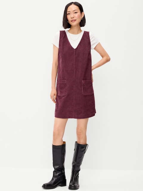 Sleeveless Pinafore Mini Dress