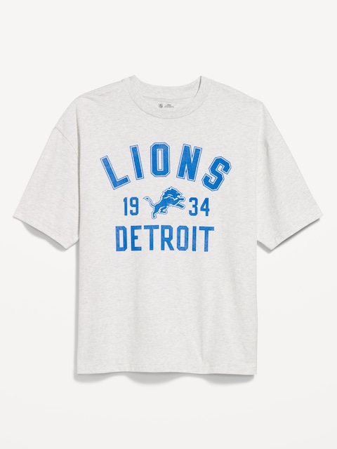 Detroit Lions Oversized Graphic T-Shirt for Men