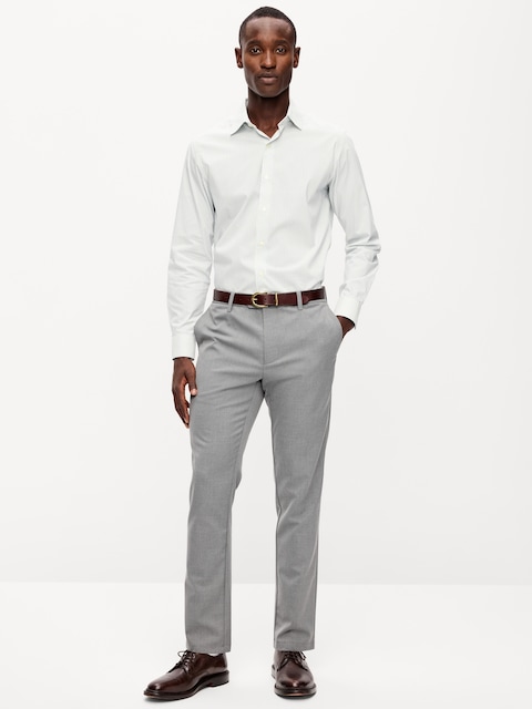 Slim-Fit Twill Dress Pants