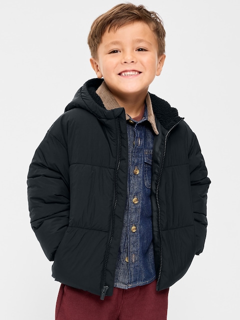 Water-Resistant Puffer Jacket for Toddler Boys