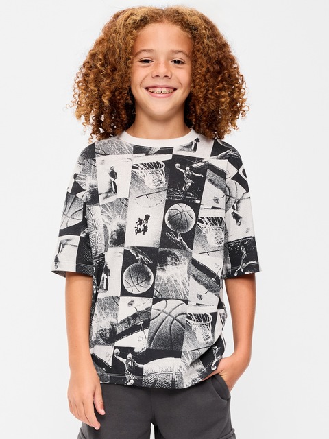 T-SHIRT SURDIMENSIONNÉ À MANCHES COURTES ET À IMPRIMÉ POUR GARÇON