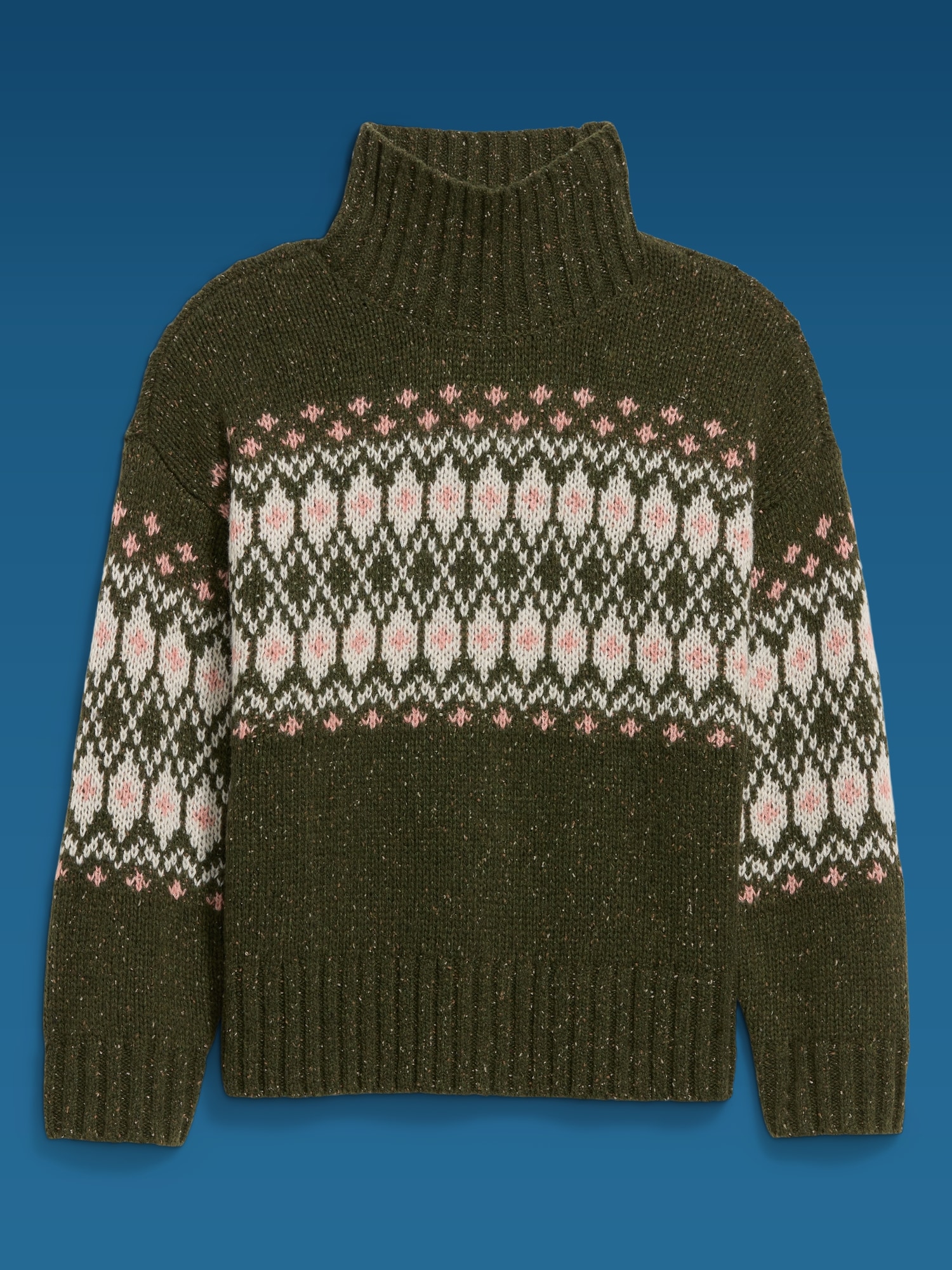 Old Navy x Altuzarra Fair Isle Mock-Neck Sweater
