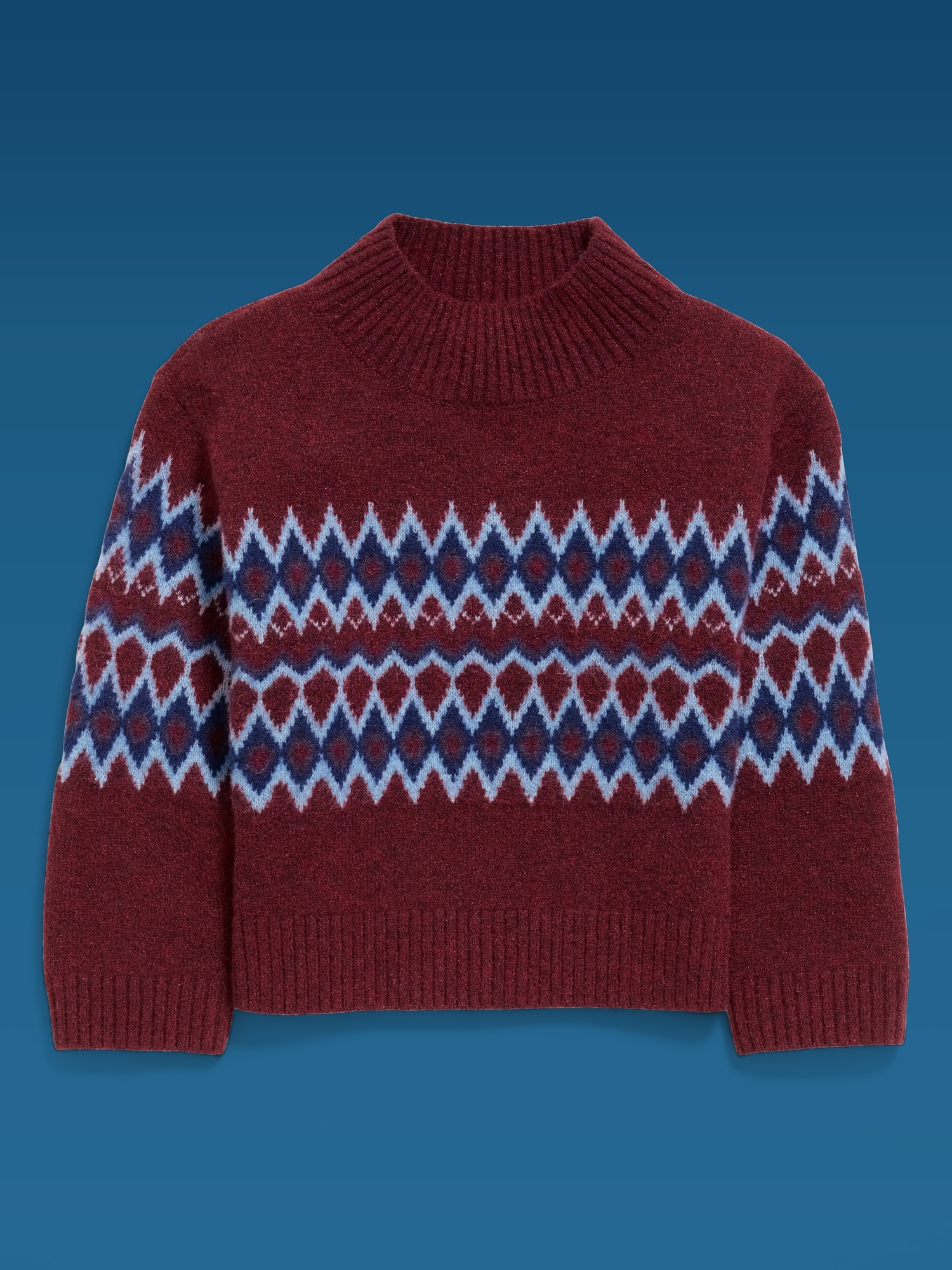 Old Navy x Altuzarra Mock-Neck Fair Isle Sweater for Girls