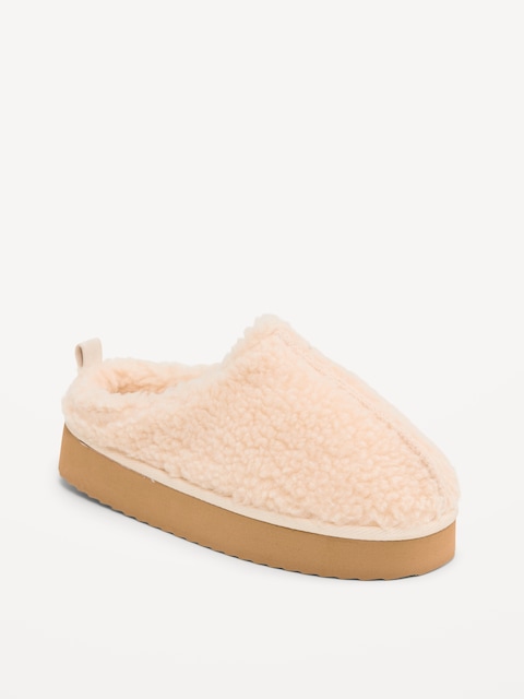 PANTOUFLES MULES PLATEFORMES EN SHERPA POUR FILLE