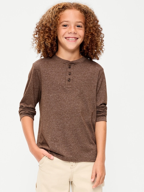Softest Long-Sleeve Henley T-Shirt for Boys