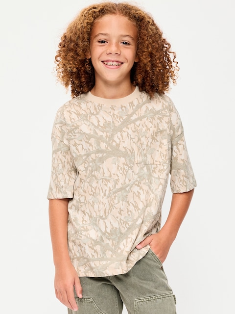 T-SHIRT SURDIMENSIONNÉ À MANCHES COURTES ET À POCHE POUR GARÇON