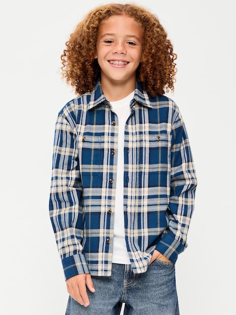 Long-Sleeve Flannel Shirt for Boys