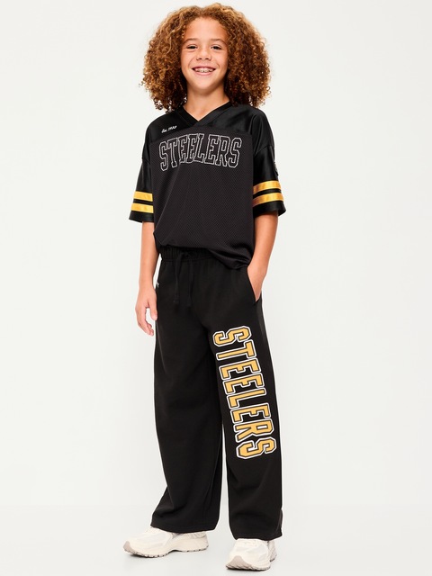 PANTALON EN COTON OUATÉ COUPE TRÈS GÉNÉREUSE DES STEELERS DE PITTSBURGH POUR ENFANT
