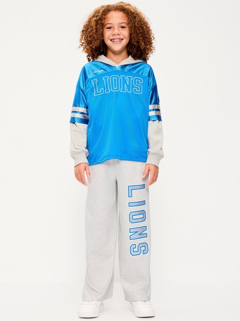 PANTALON EN COTON OUATÉ COUPE TRÈS GÉNÉREUSE DES LIONS DE DÉTROIT POUR ENFANT