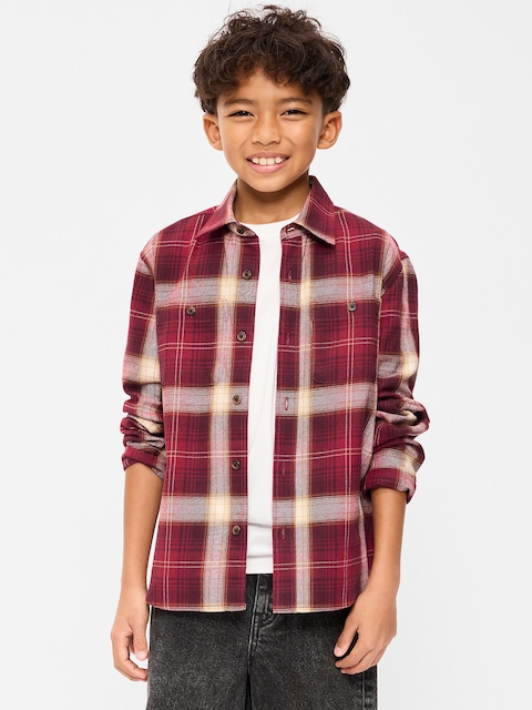 Long-Sleeve Flannel Shirt for Boys