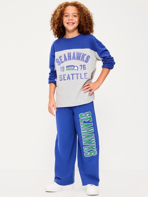 PANTALON EN COTON OUATÉ COUPE TRÈS GÉNÉREUSE DES SEAHAWKS DE SEATTLE POUR ENFANT
