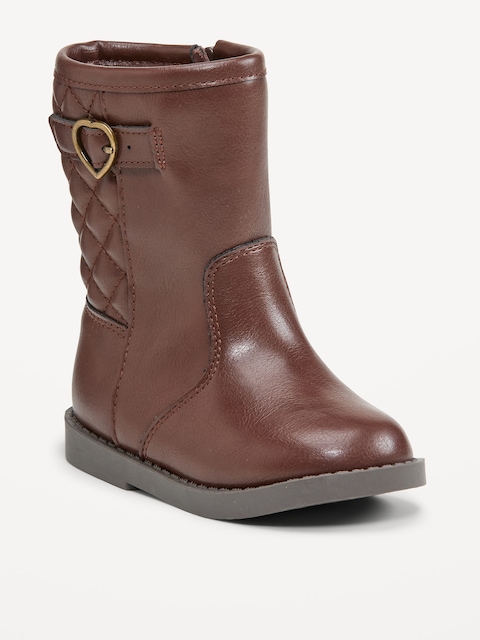 BOTTES CAVALIÈRES EN SIMILICUIR POUR TOUTE-PETITE