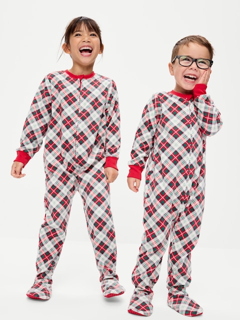 PYJAMA UNE-PIÈCE EN MICROMOLLETON À GLISSIÈRE BIDIRECTIONNELLE POUR TOUT-PETIT ET BÉBÉ