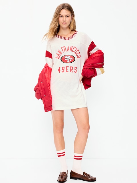 San Francisco 49ers Oversized Mini Football Dress for Women