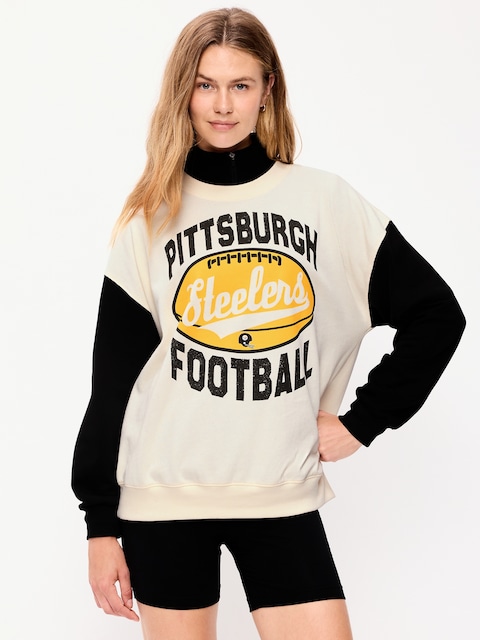 Pittsburgh Steelers Oversized Fleece Sweatshirt for Women