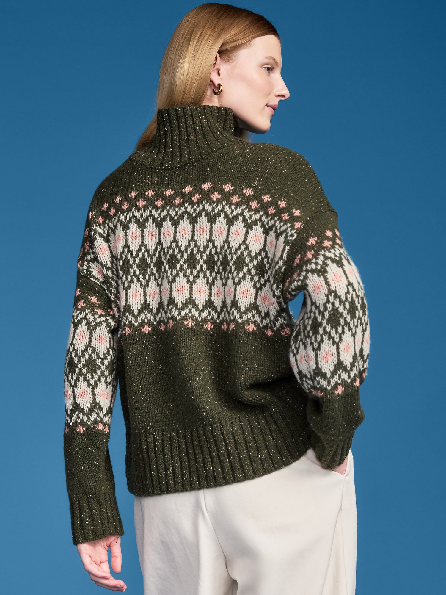 Old Navy x Altuzarra Fair Isle Mock-Neck Sweater