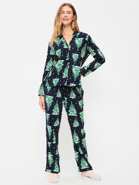 PYJAMA EN FLANELLE À MOTIF POUR FEMME