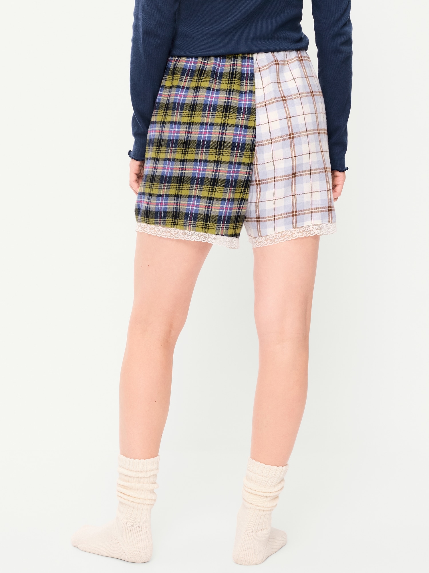 Flannel Boxer Pajama Shorts