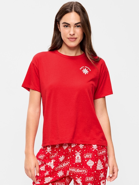 Short-Sleeve Graphic Pajama T-Shirt