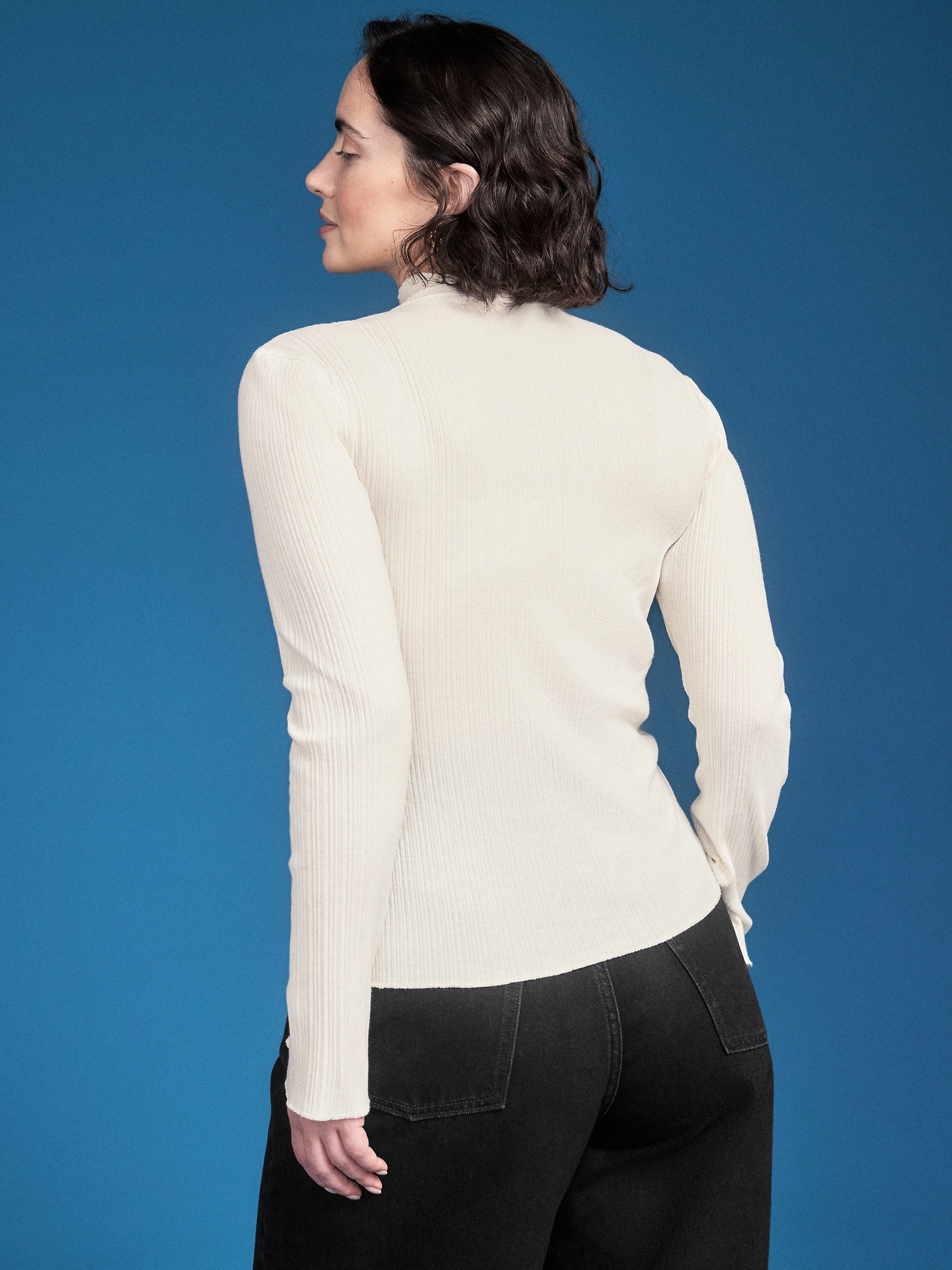 Old Navy x Altuzarra Long-Sleeve Ribbed Fitted Top