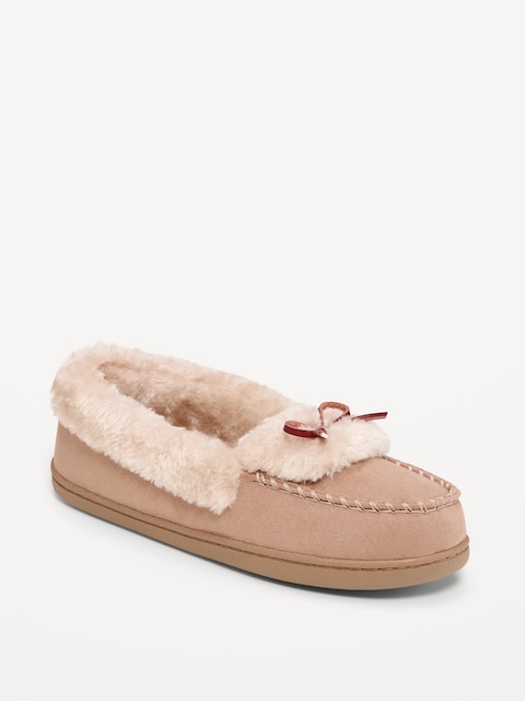 PANTOUFLES À DOUBLURE EN SIMILIFOURRURE DE STYLE MOCASSINS POUR FEMME