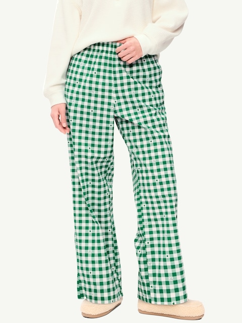 High-Waisted Poplin Pajama Pant